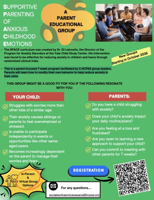 Supportive Parenting of Anxious Childhood Emotions Flyer